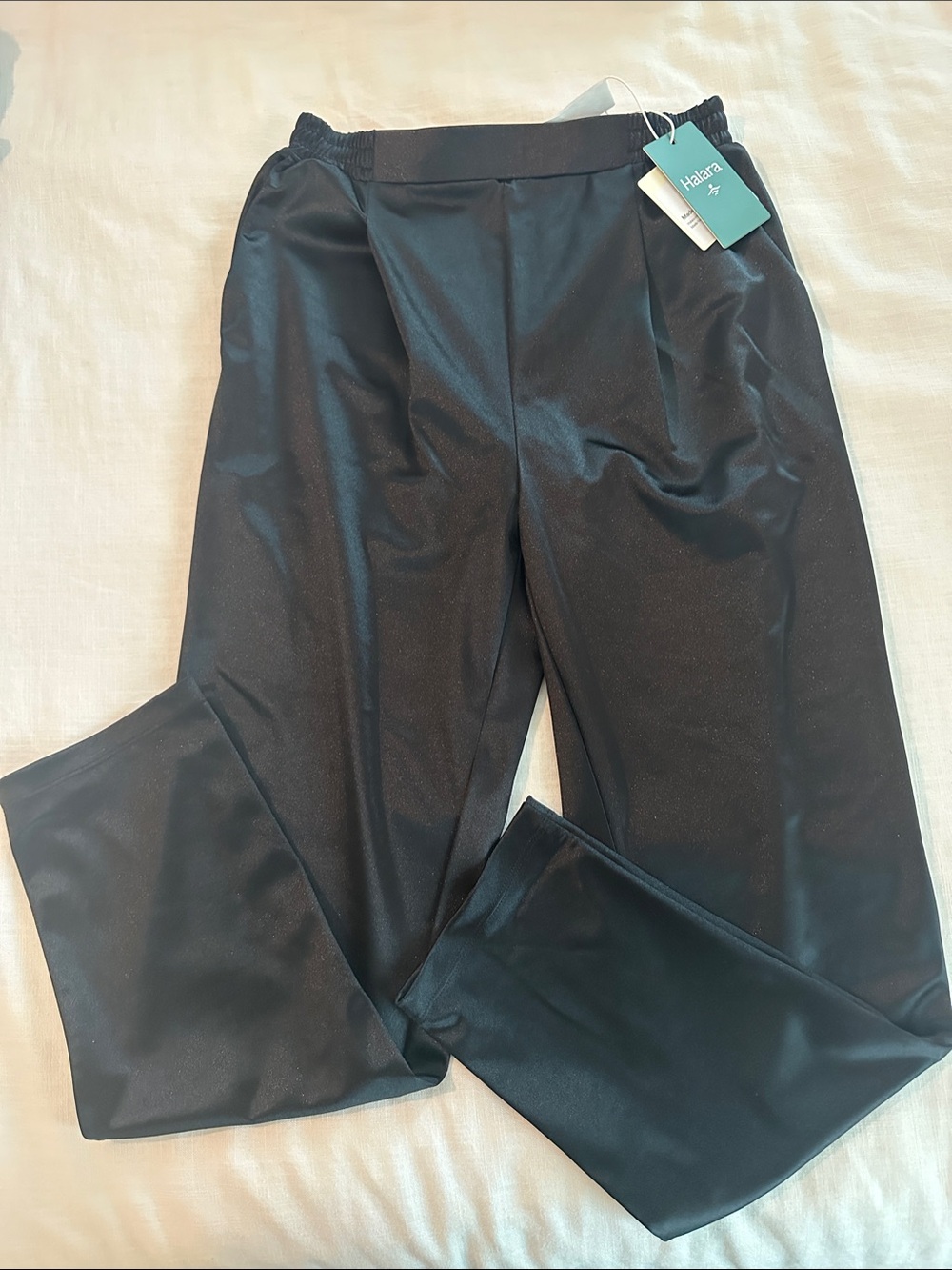 HALARA Black Satin Pants